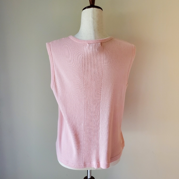 Peachy Pink Vintage Stretch Sleeveless 90s Y2k Top Large Dress Barn - Picture 4 of 9